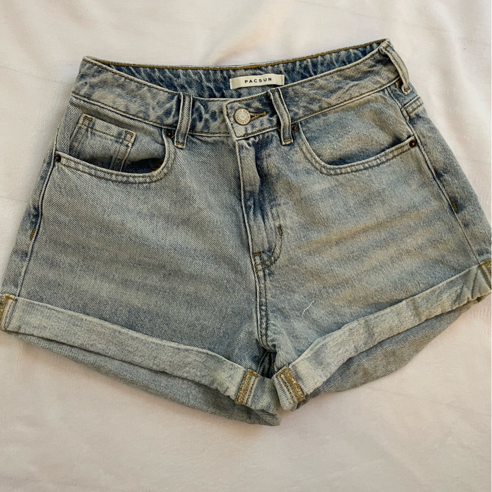 Pacsun light blue jean shorts